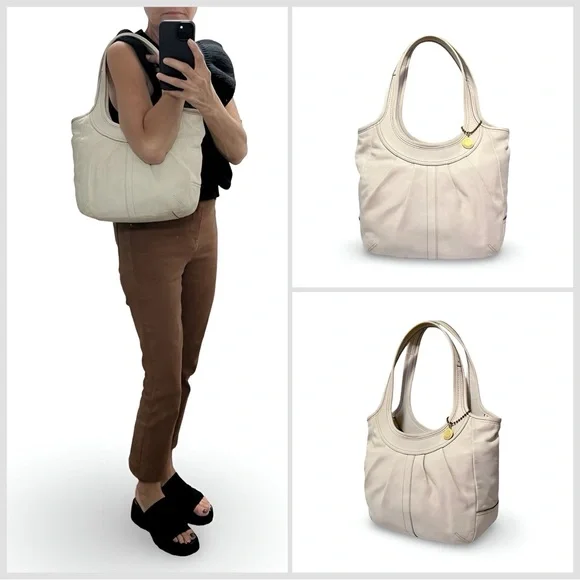 Coach Off White Vachetta Leather Ergo Hobo Shoulder Bag - Picture 9 of 9